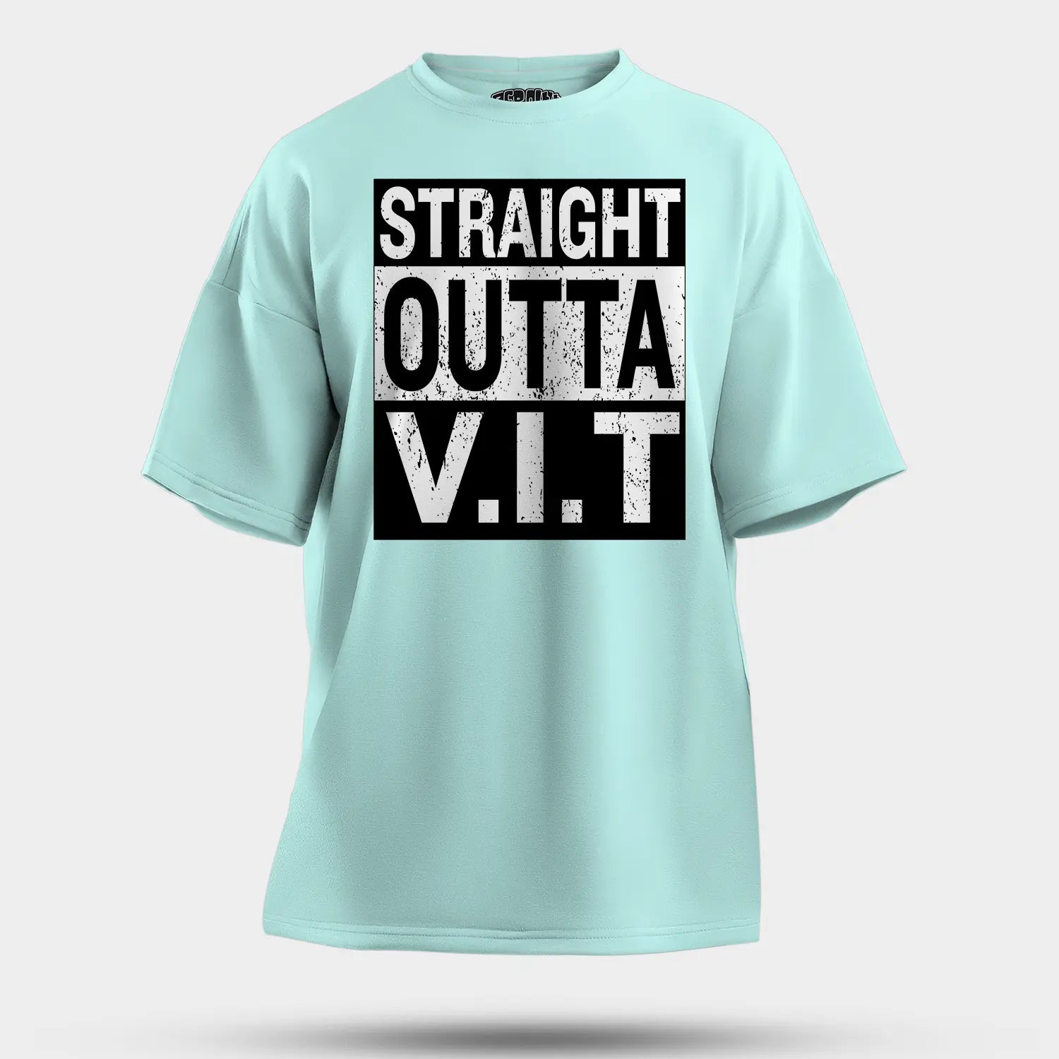 Straight Outta Vit Men/Unisex Oversized T-Shirt in Mint Color