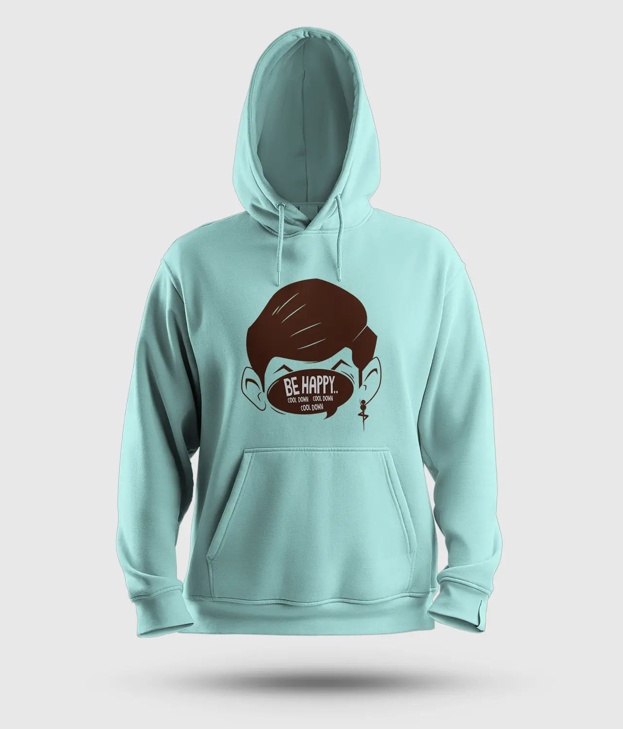 Be Happy Cool Down Cool Down Cool Down Men/Unisex Hoodie in Mint Color