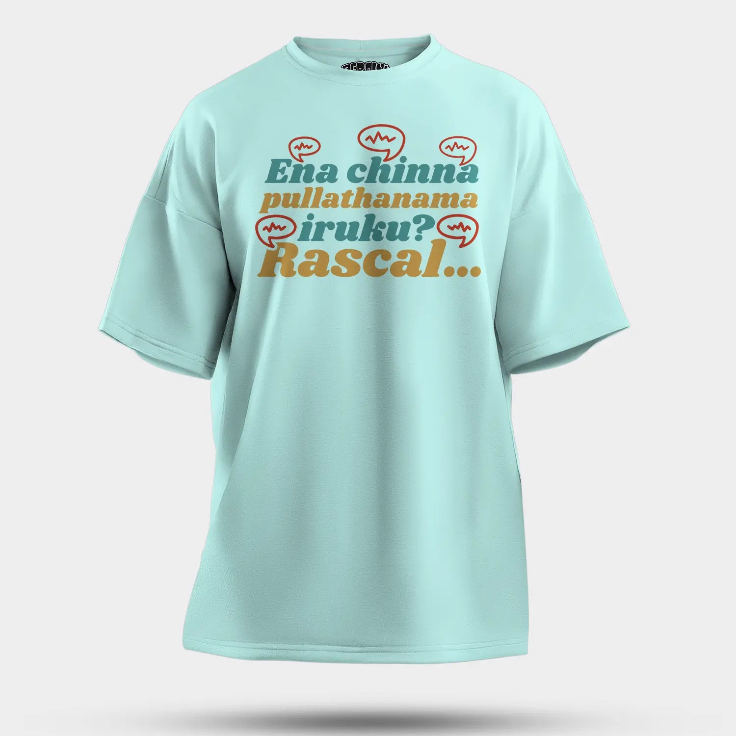 Ena Chinna Pulla Thanama Iruku Rascal Men/Unisex Oversized T-Shirt in Mint Color
