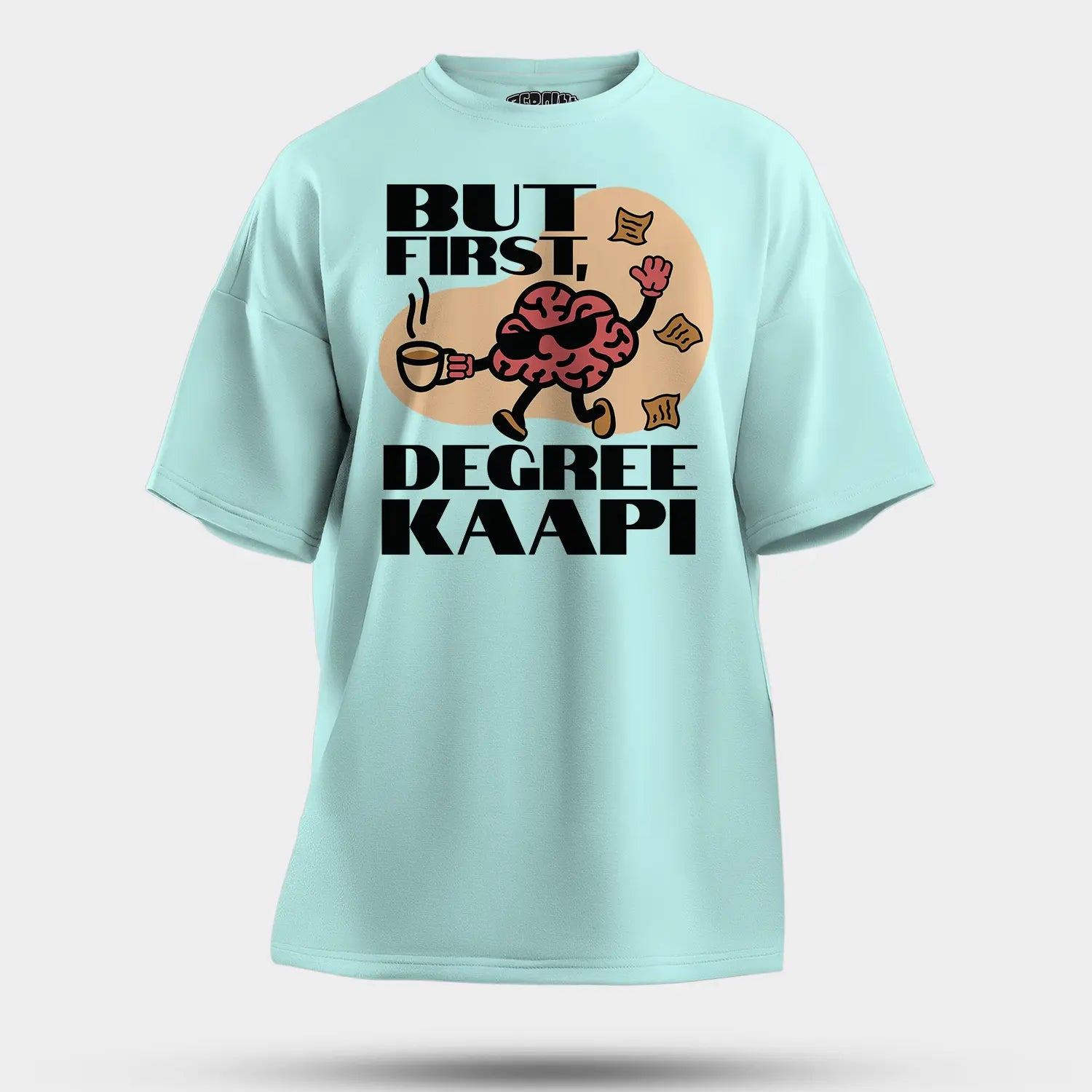 But First Degree Kaapi Men/Unisex Oversized T-Shirt in Mint Color