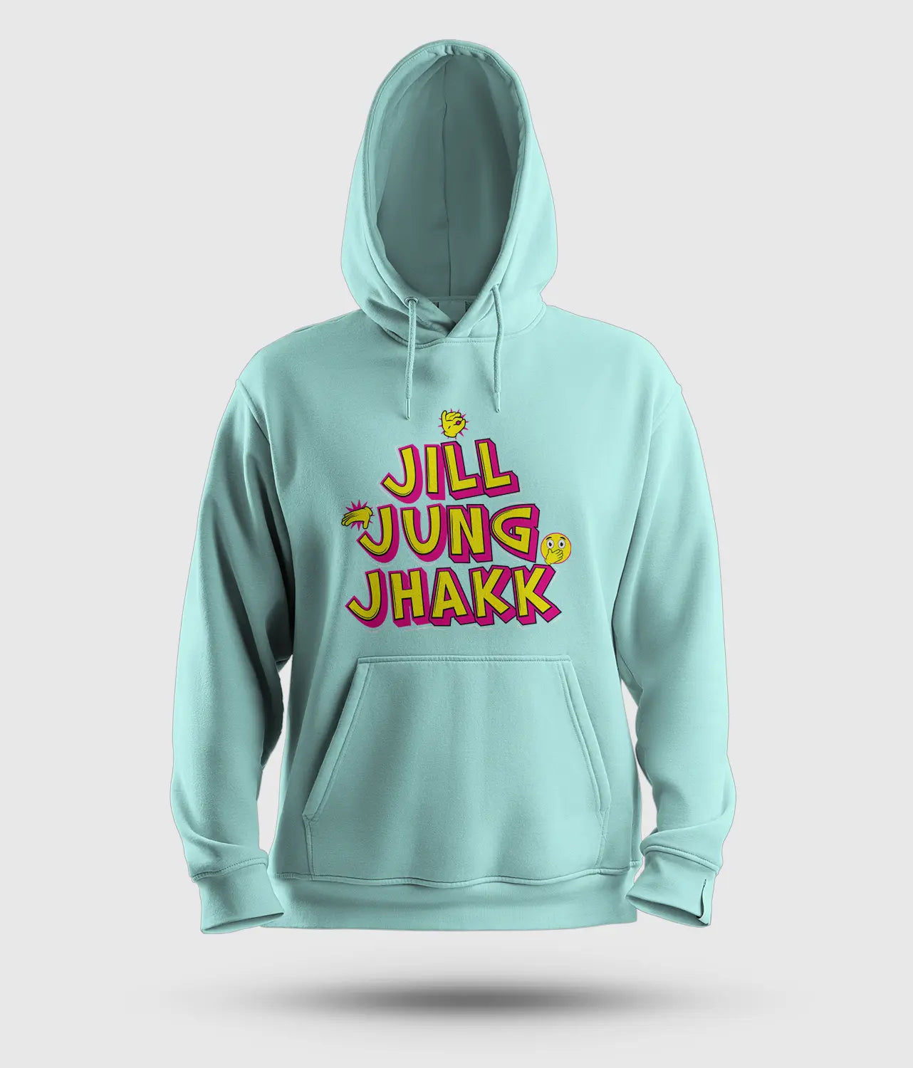 Jill Jung Jhakk Men/Unisex Hoodie in Mint Color