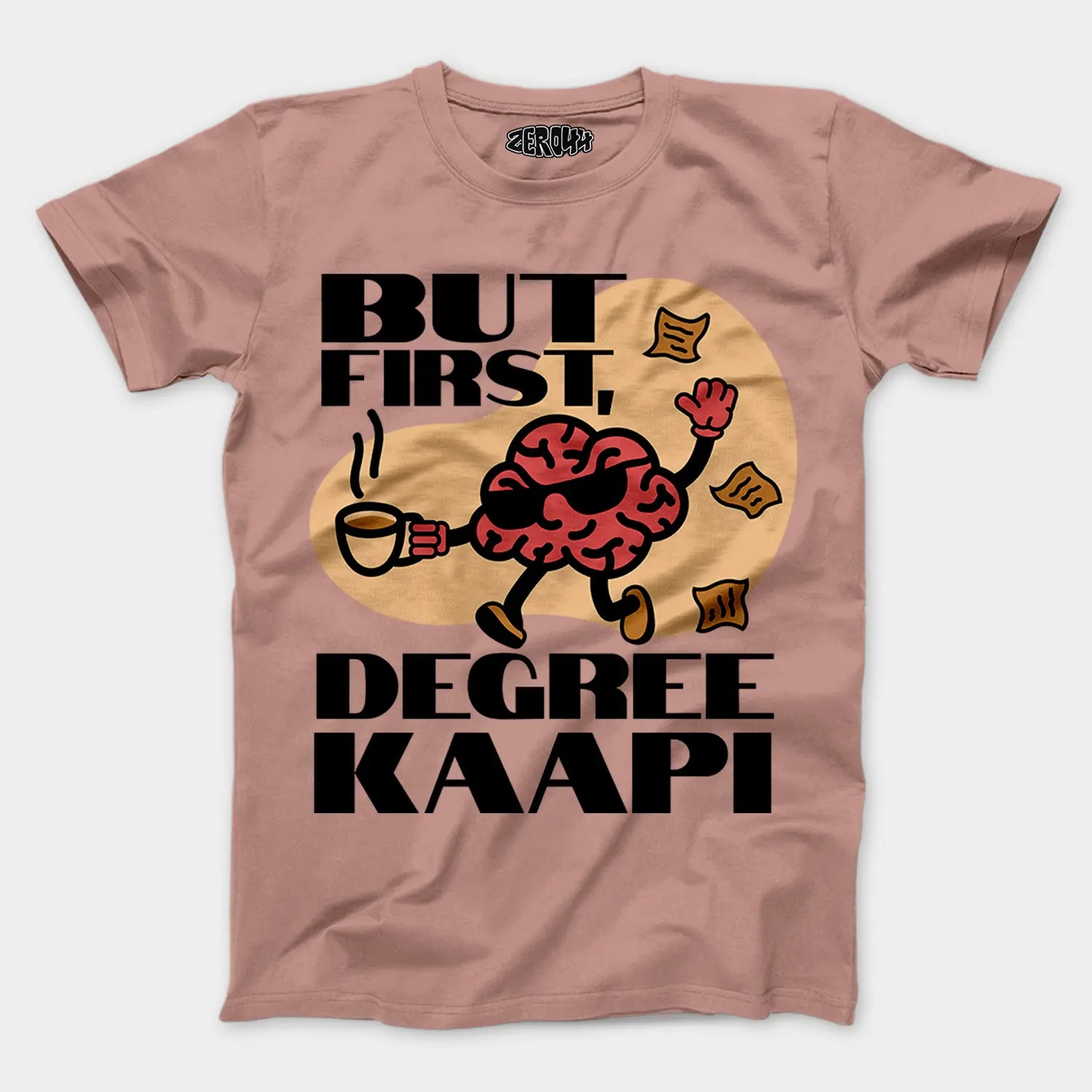 But First Degree Kaapi Men/Unisex T-Shirt in Mushroom Color