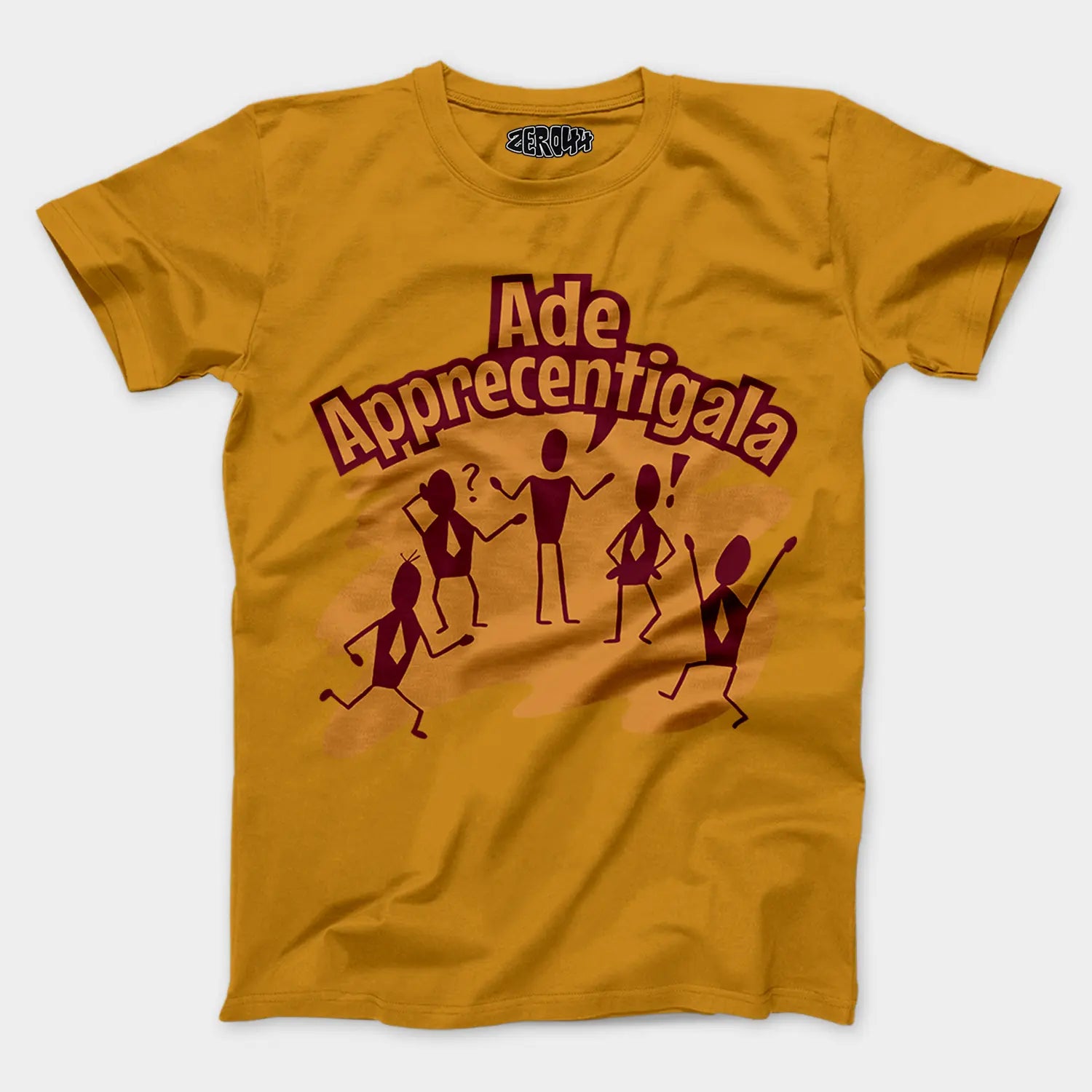 Ade Apprecentingala Men/Unisex T-Shirt in Mustard Yellow Color