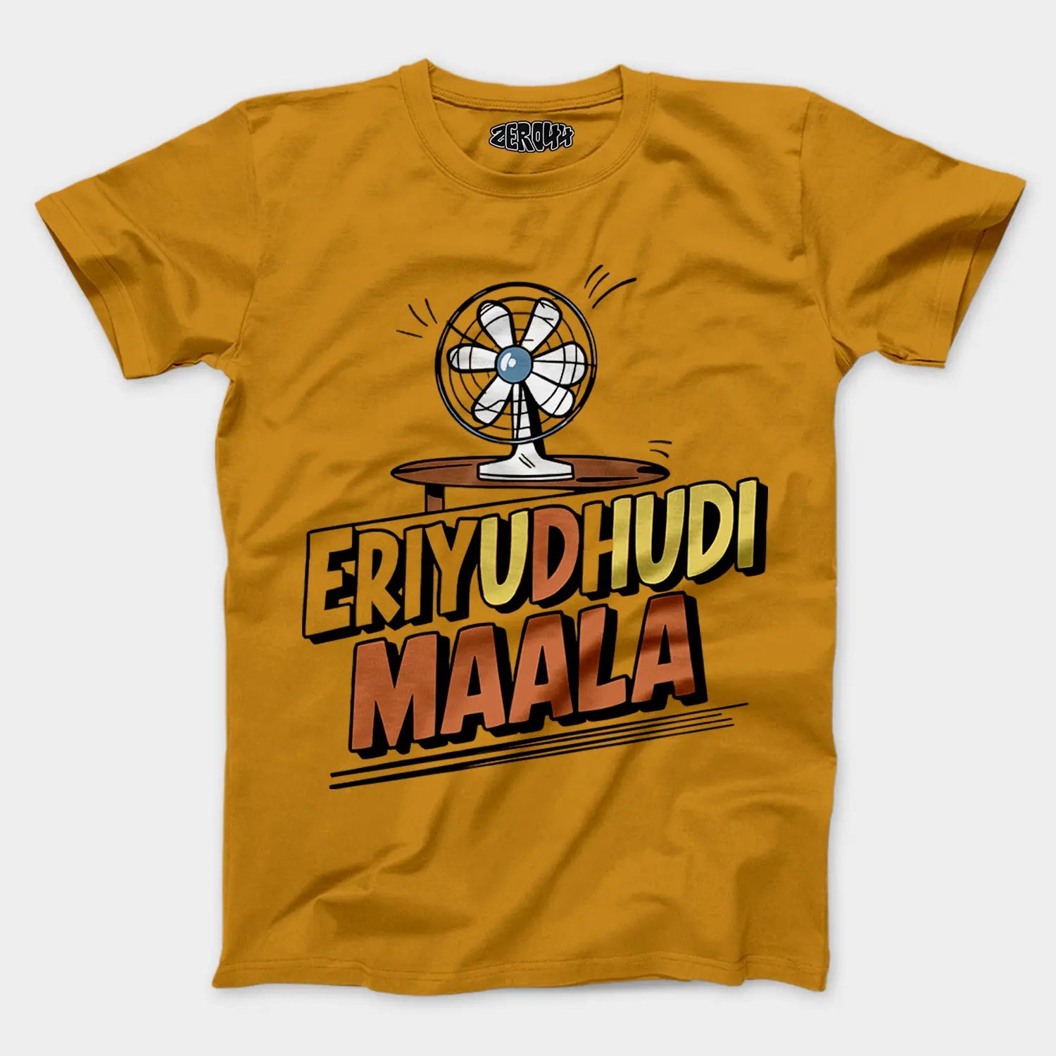 Eriyudhudi Maala Men/Unisex T-Shirt in Mustard Yellow Color