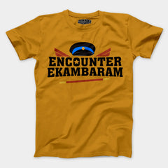 Encounter Ekambaram Men/Unisex T-Shirt in Mustard Yellow Color