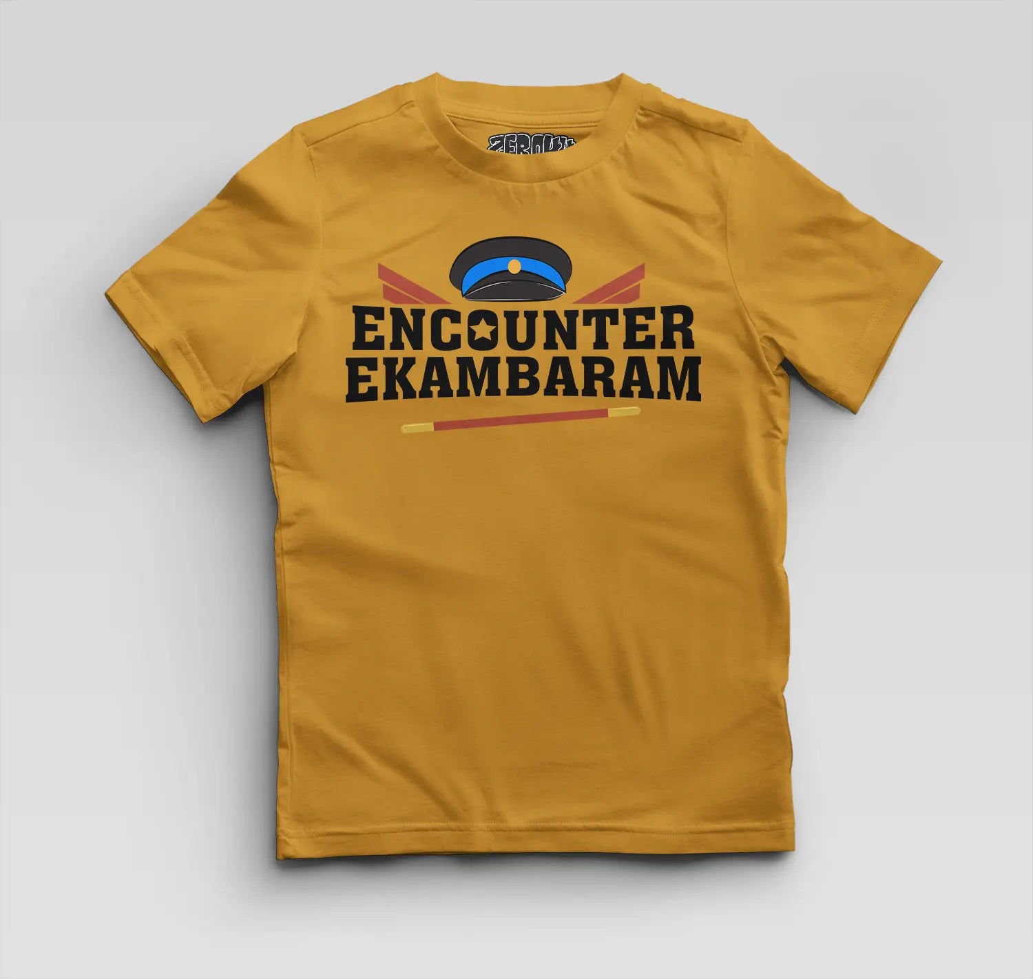 Encounter Ekambaram Boys Round Neck T-Shirt in Mustard Yellow Color