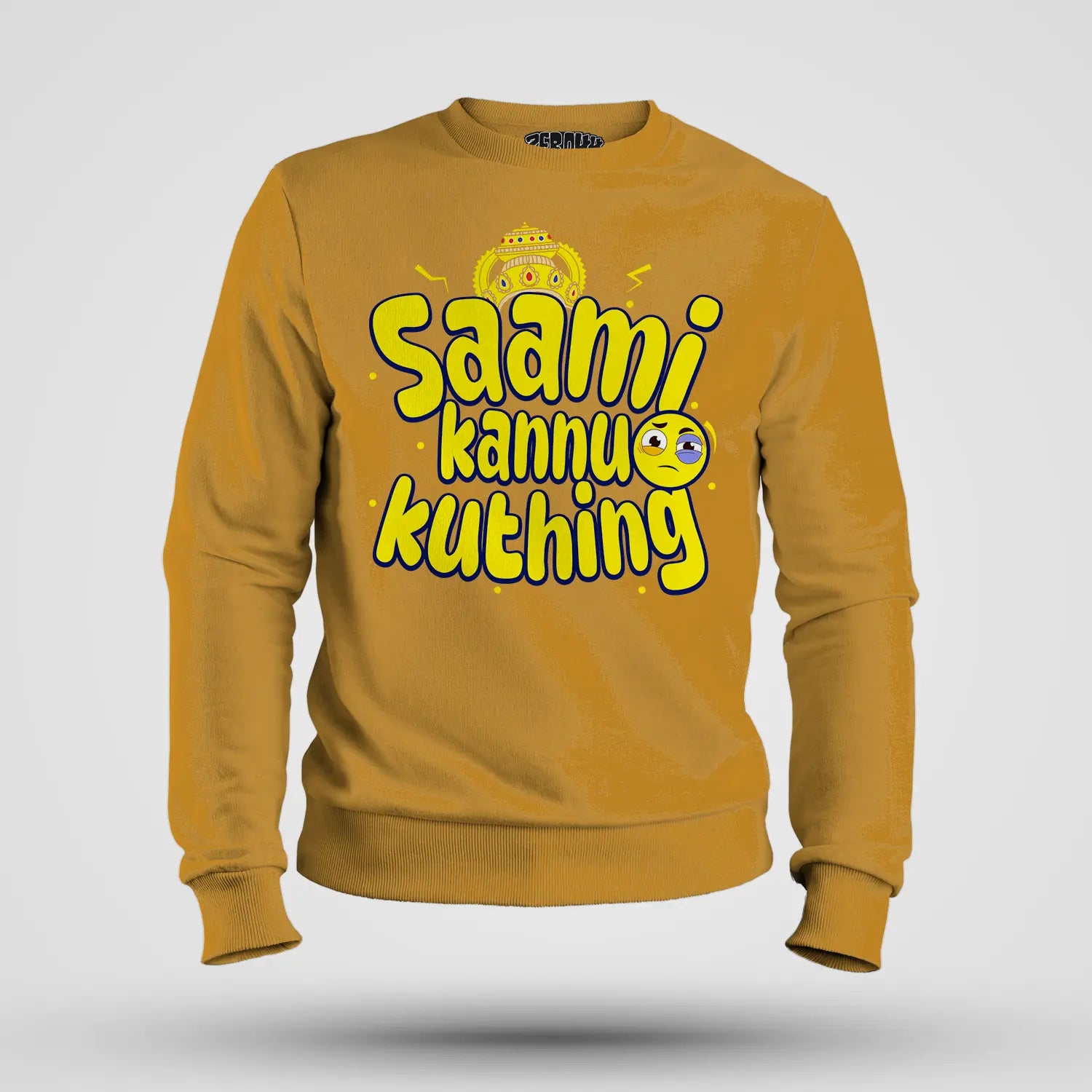 Saami Kannu Kuthing Men/Unisex Sweatshirt in Mustard Yellow Color