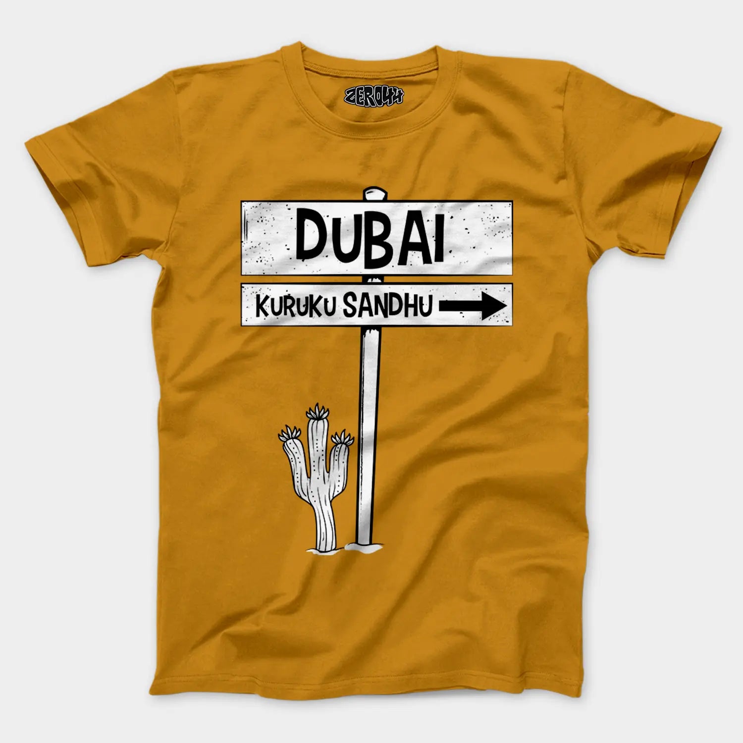 Dubai Kuruku Sandhu Men/Unisex T-Shirt in Mustard Yellow Color