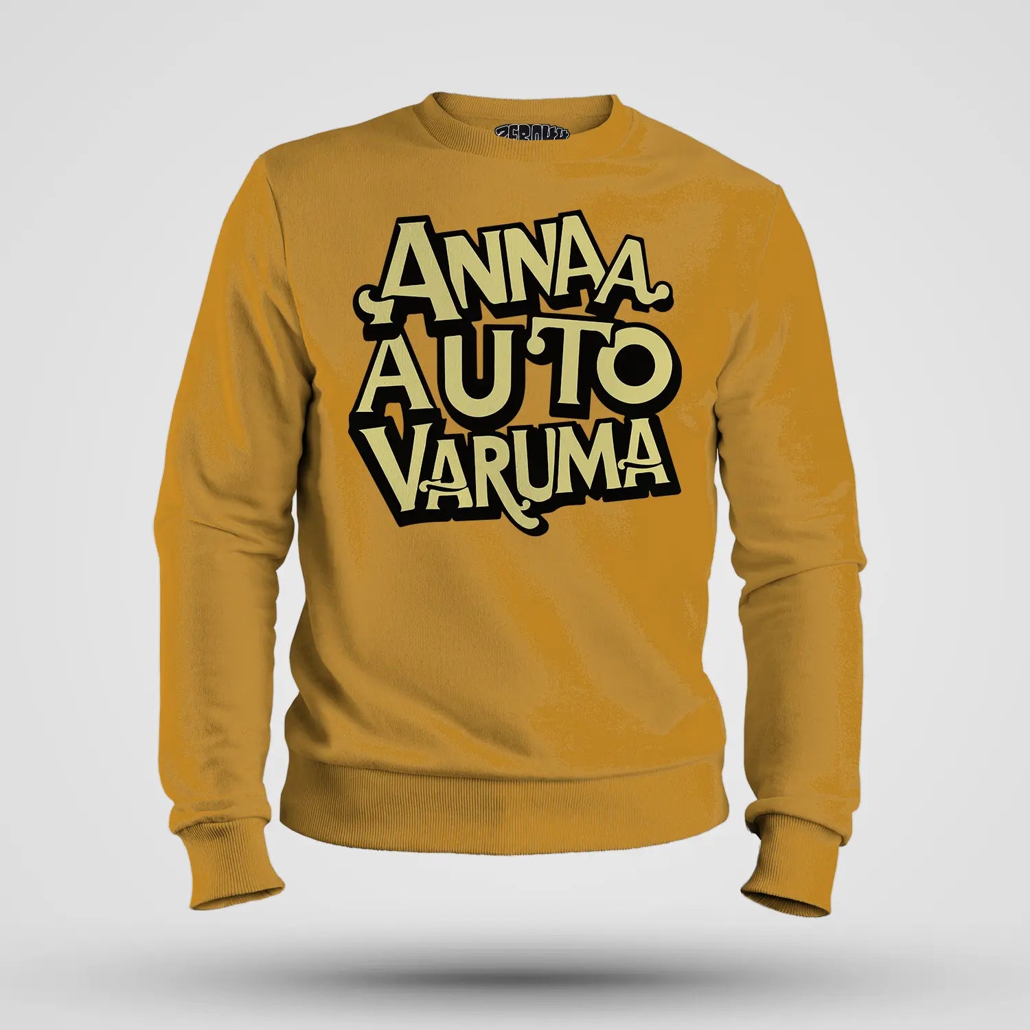 Anna Auto Varuma Men/Unisex Sweatshirt in Mustard Yellow Color