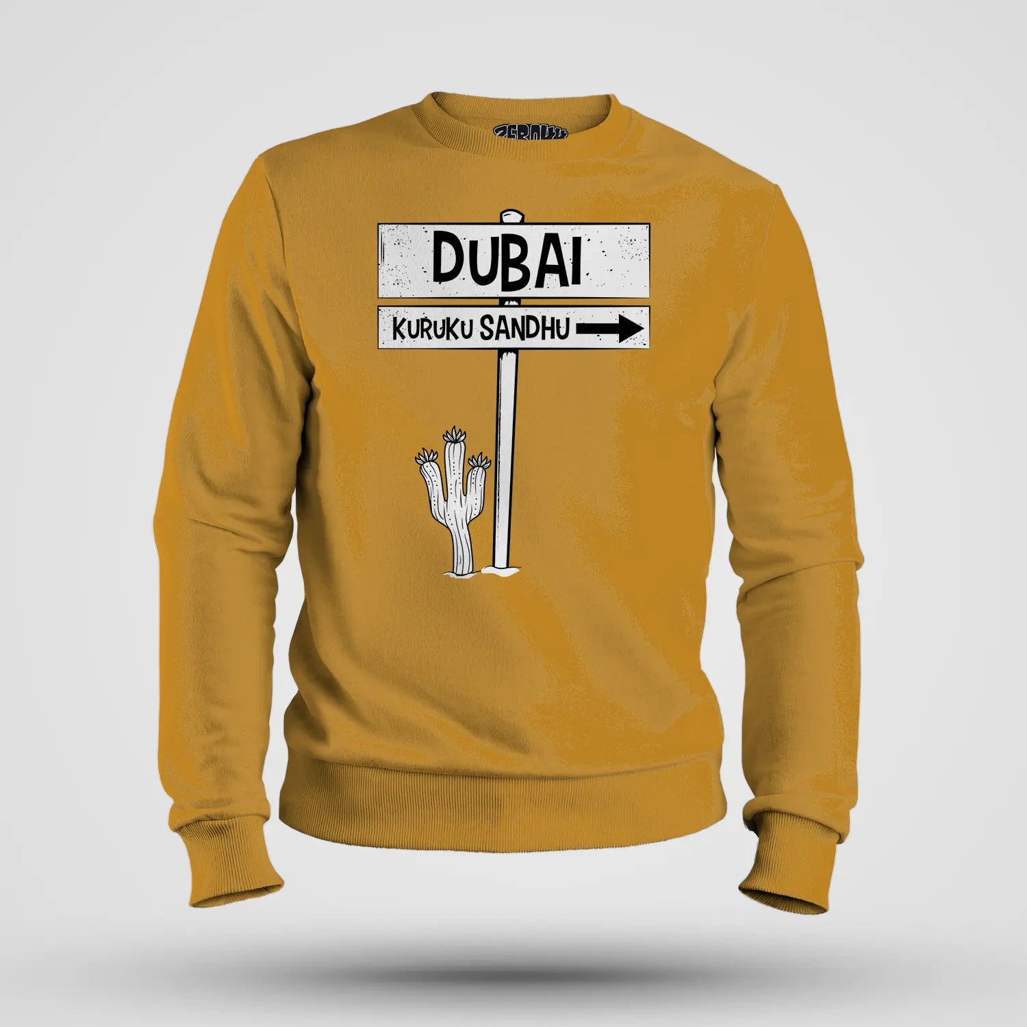 Dubai Kuruku Sandhu Men/Unisex Sweatshirt in Mustard Yellow Color