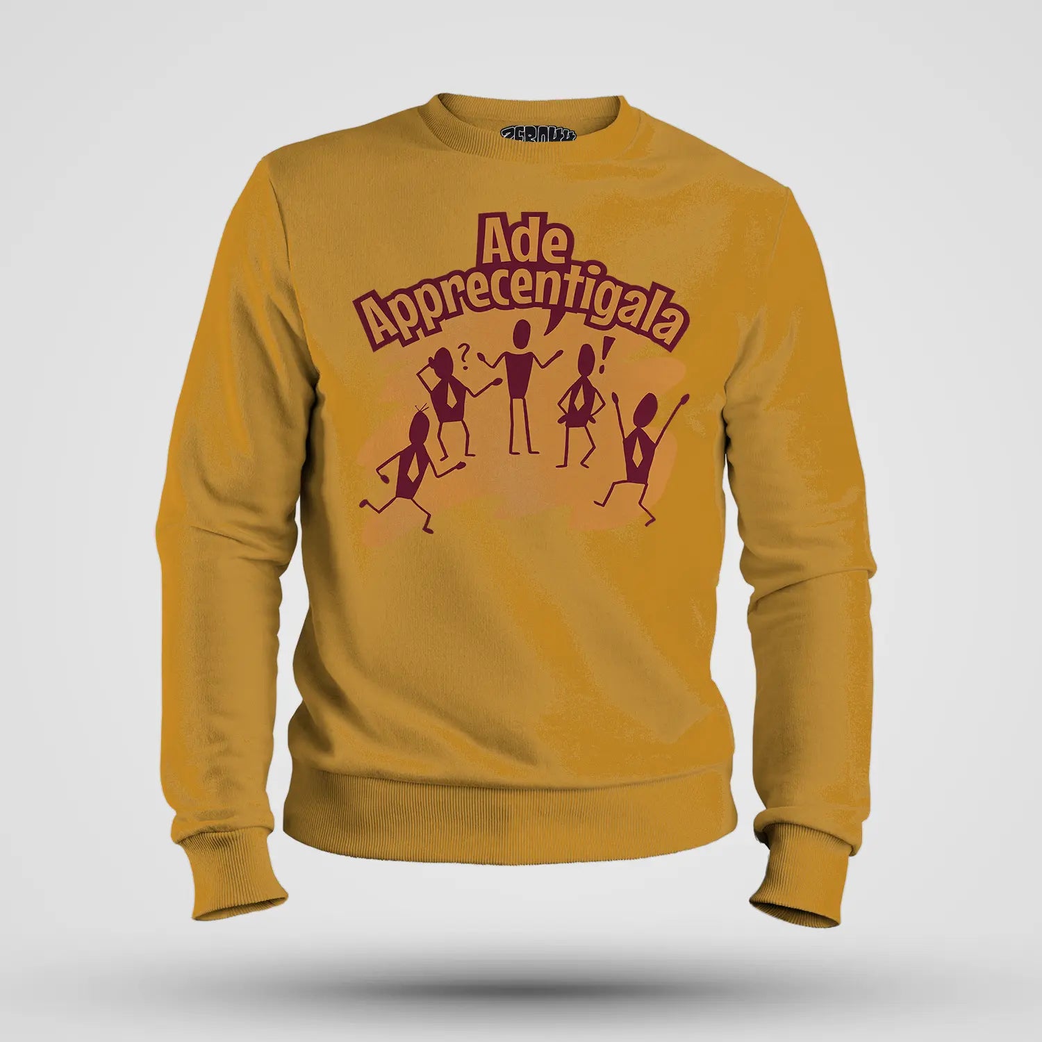 Ade Apprecentingala Men/Unisex Sweatshirt in Mustard Yellow Color
