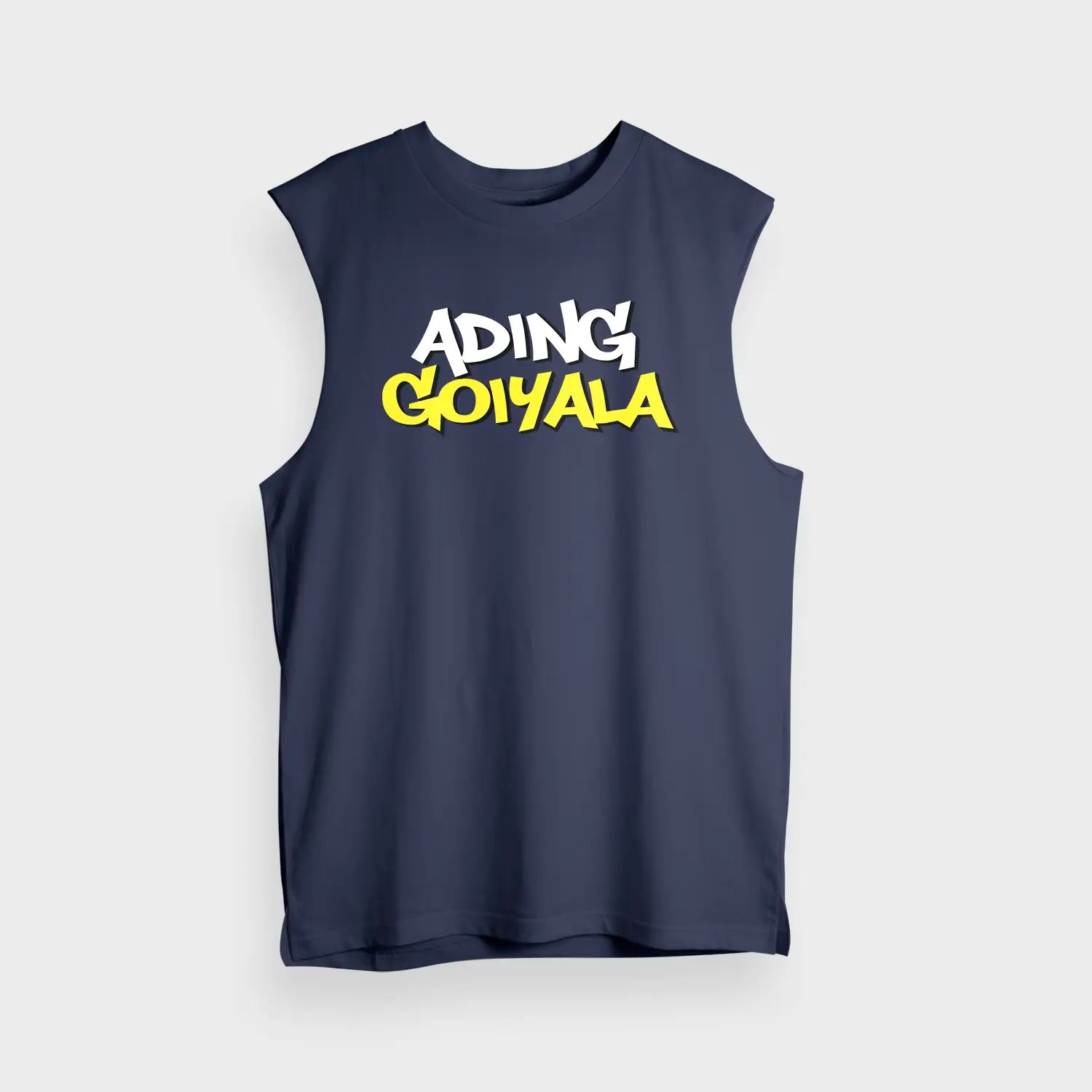 Ading Goiyala Men/Unisex Tank Top in Navy Blue Color
