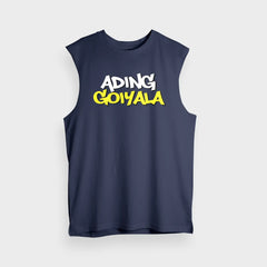 Ading Goiyala Men/Unisex Tank Top in Navy Blue Color