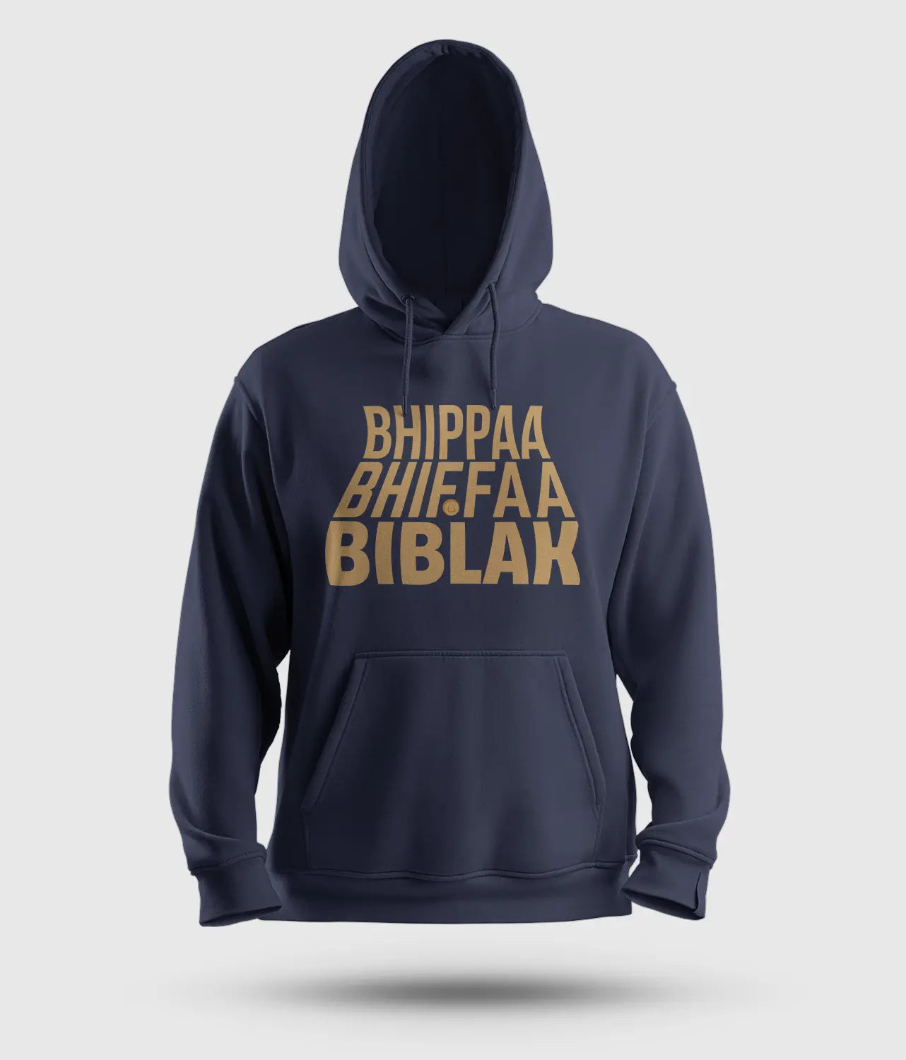 Bhippa Bhiffa Biblak Men/Unisex Hoodie in Navy Blue Color