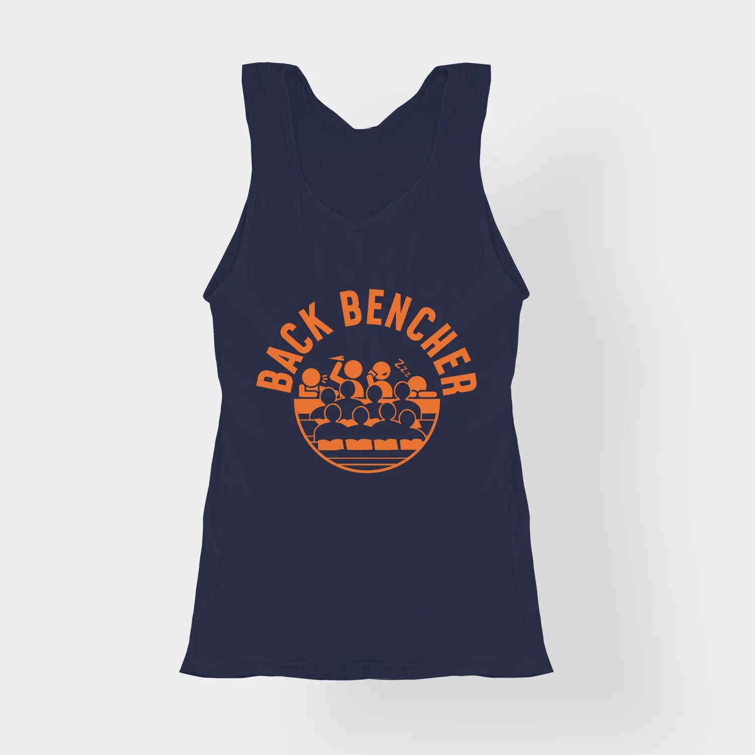 Back Bencher Women's Tank Top in Navy Blue Color