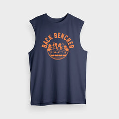 Back Bencher Men/Unisex Tank Top in Navy Blue Color
