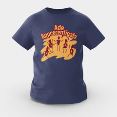 Ade Apprecentingala Girls Round Neck T-Shirt in Navy Blue Color