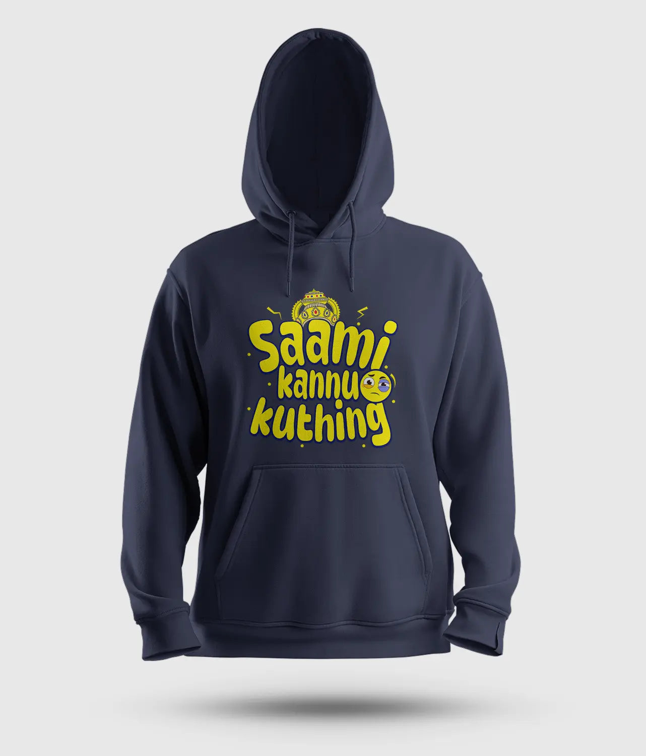 Saami Kannu Kuthing Men/Unisex Hoodie in Navy Blue Color