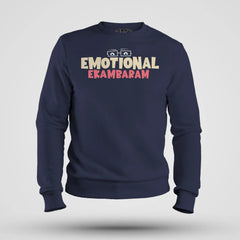 Emotional Ekambaram Men/Unisex Sweatshirt in Navy Blue Color
