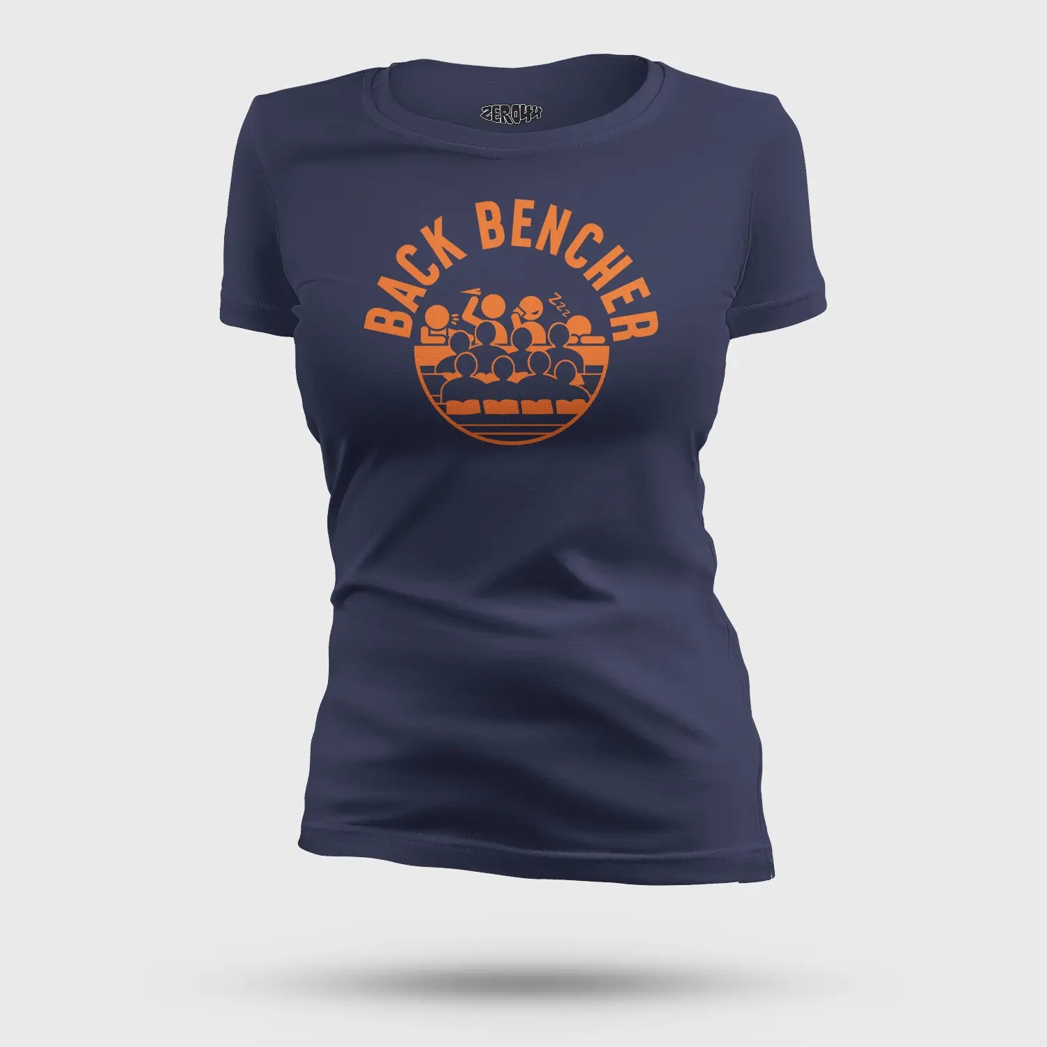 Back Bencher Women's T-Shirt in Navy Blue Color