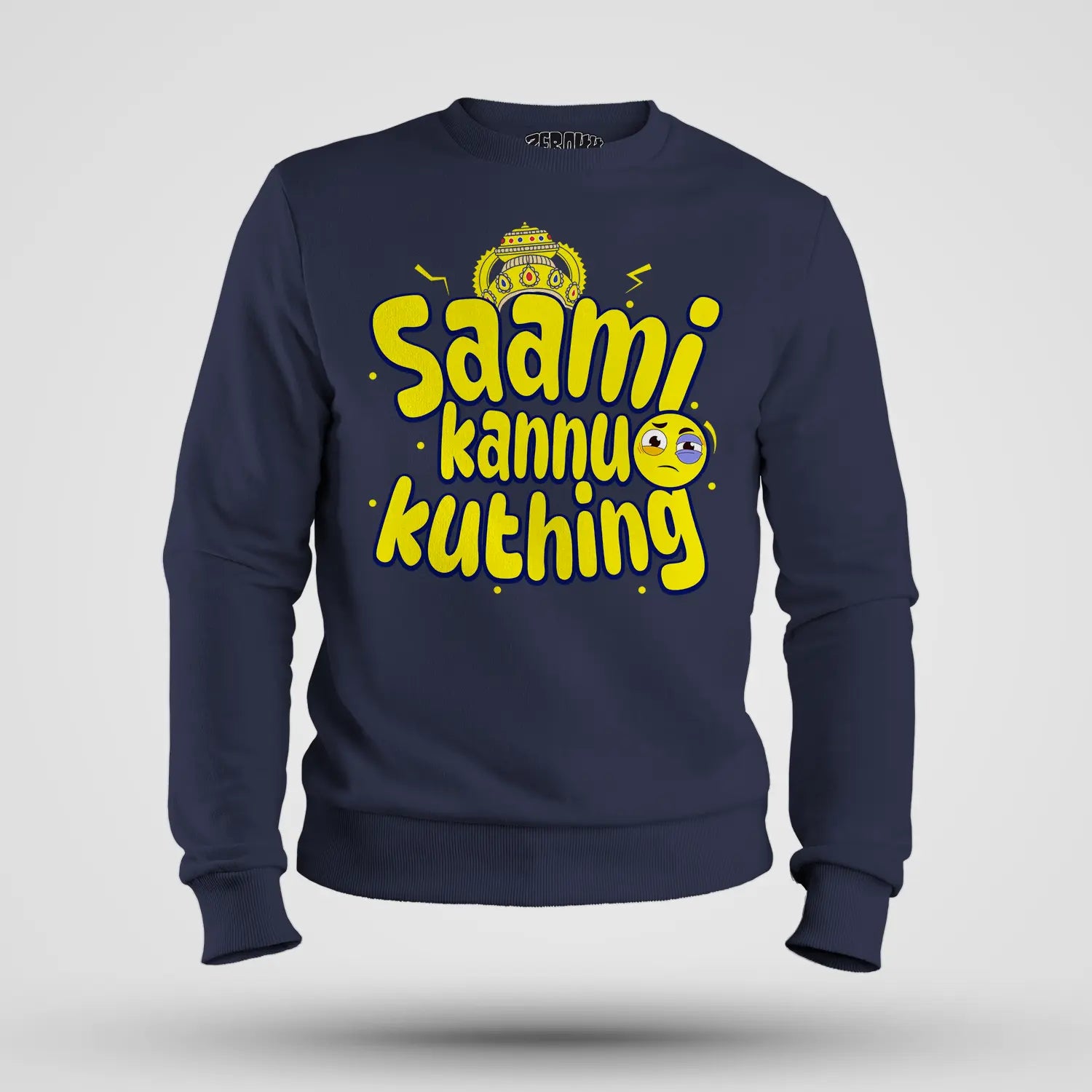 Saami Kannu Kuthing Men/Unisex Sweatshirt in Navy Blue Color