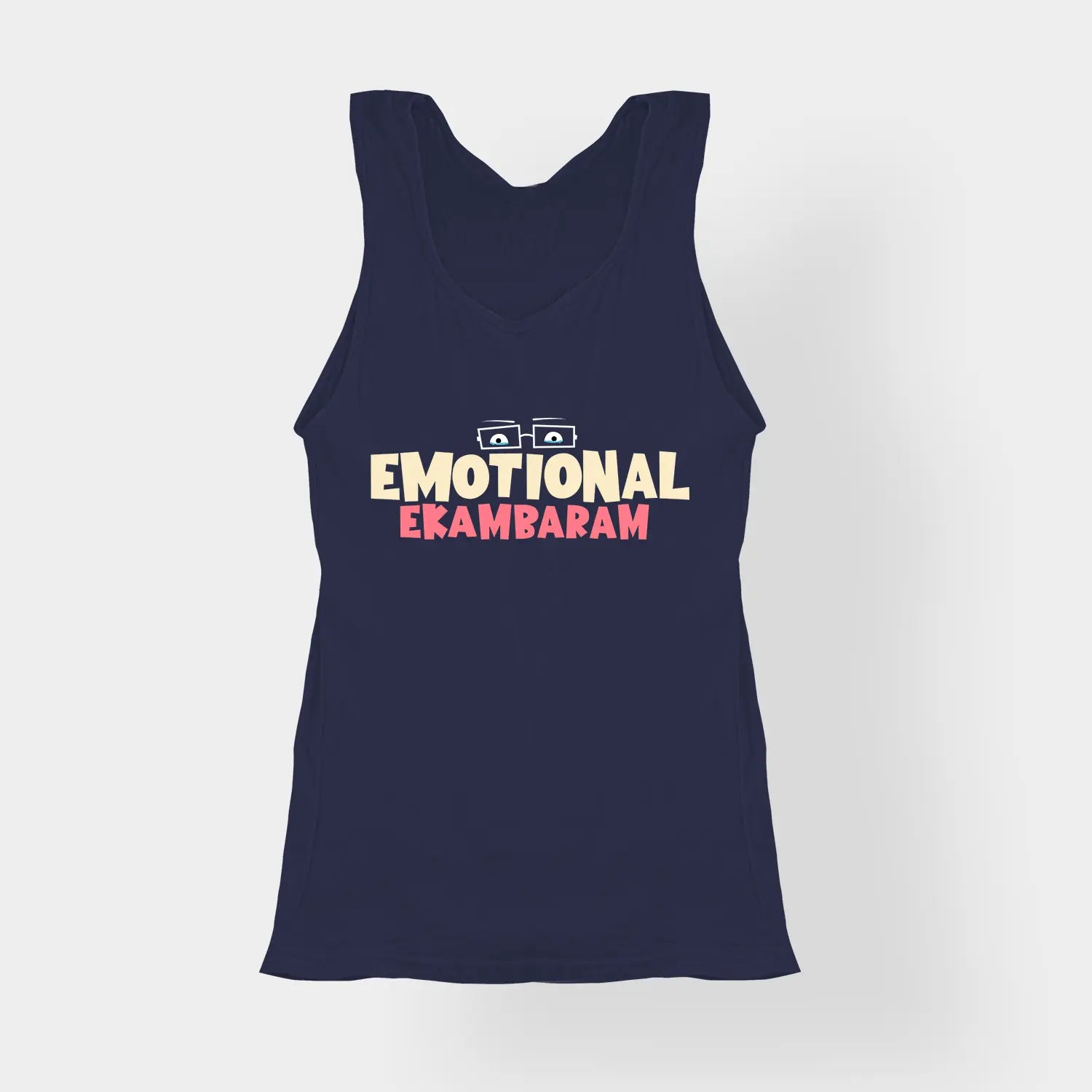 Emotional Ekambaram Women's Tank Top in Navy Blue Color