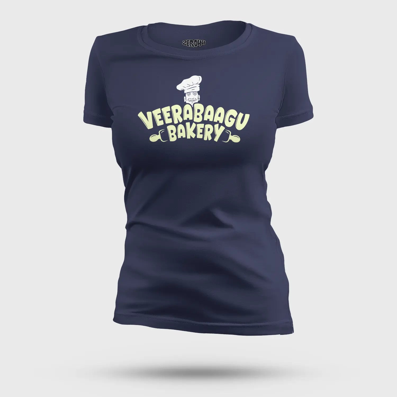 Veerabaagu Bakery Women's T-Shirt in Navy Blue Color