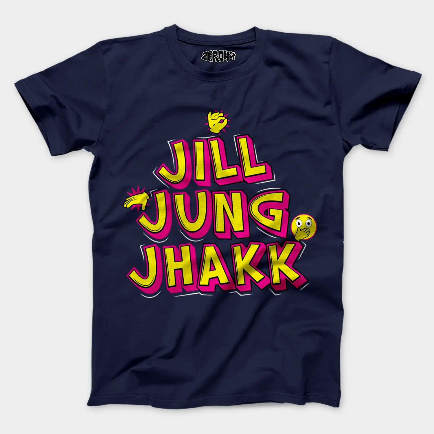 Jill Jung Jhakk Men/Unisex T-Shirt in Navy Blue Color