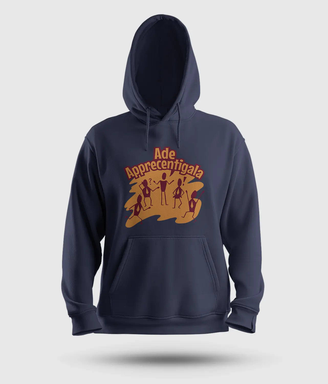Ade Apprecentingala Men/Unisex Hoodie in Navy Blue Color