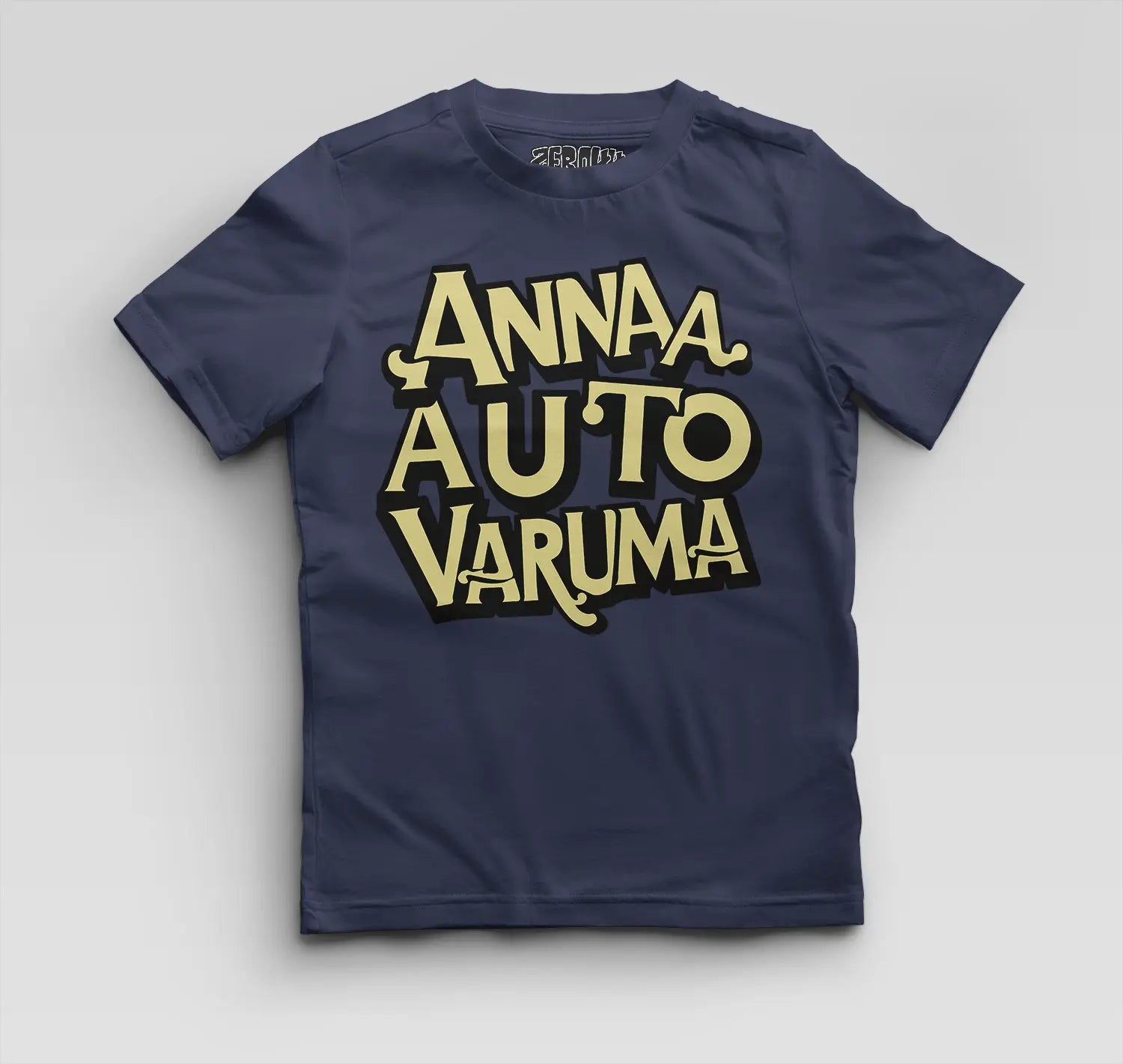 Anna Auto Varuma Boys Round Neck T-Shirt in Navy Blue Color