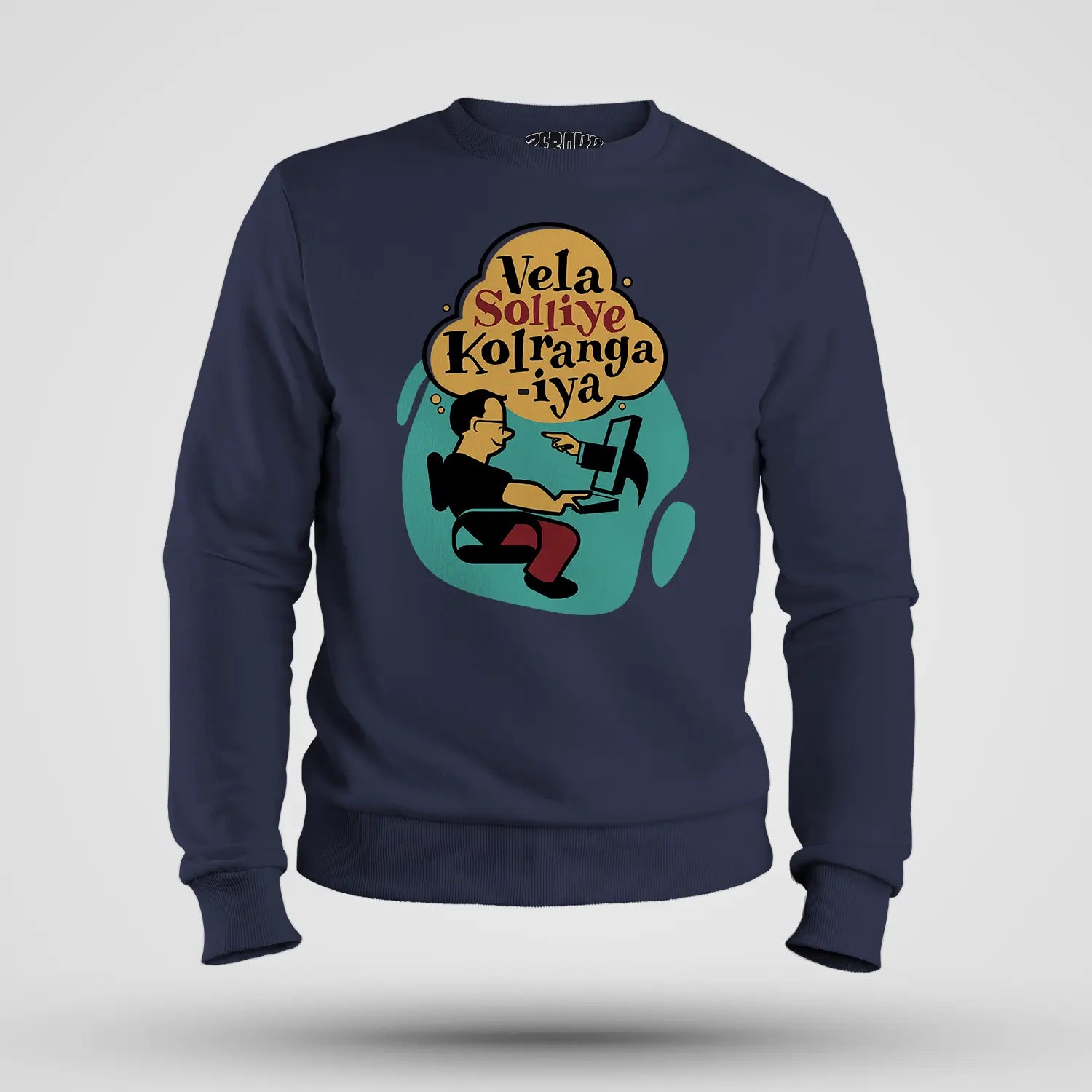 Vela Soliye Kolrangaiya Men/Unisex Sweatshirt in Navy Blue Color