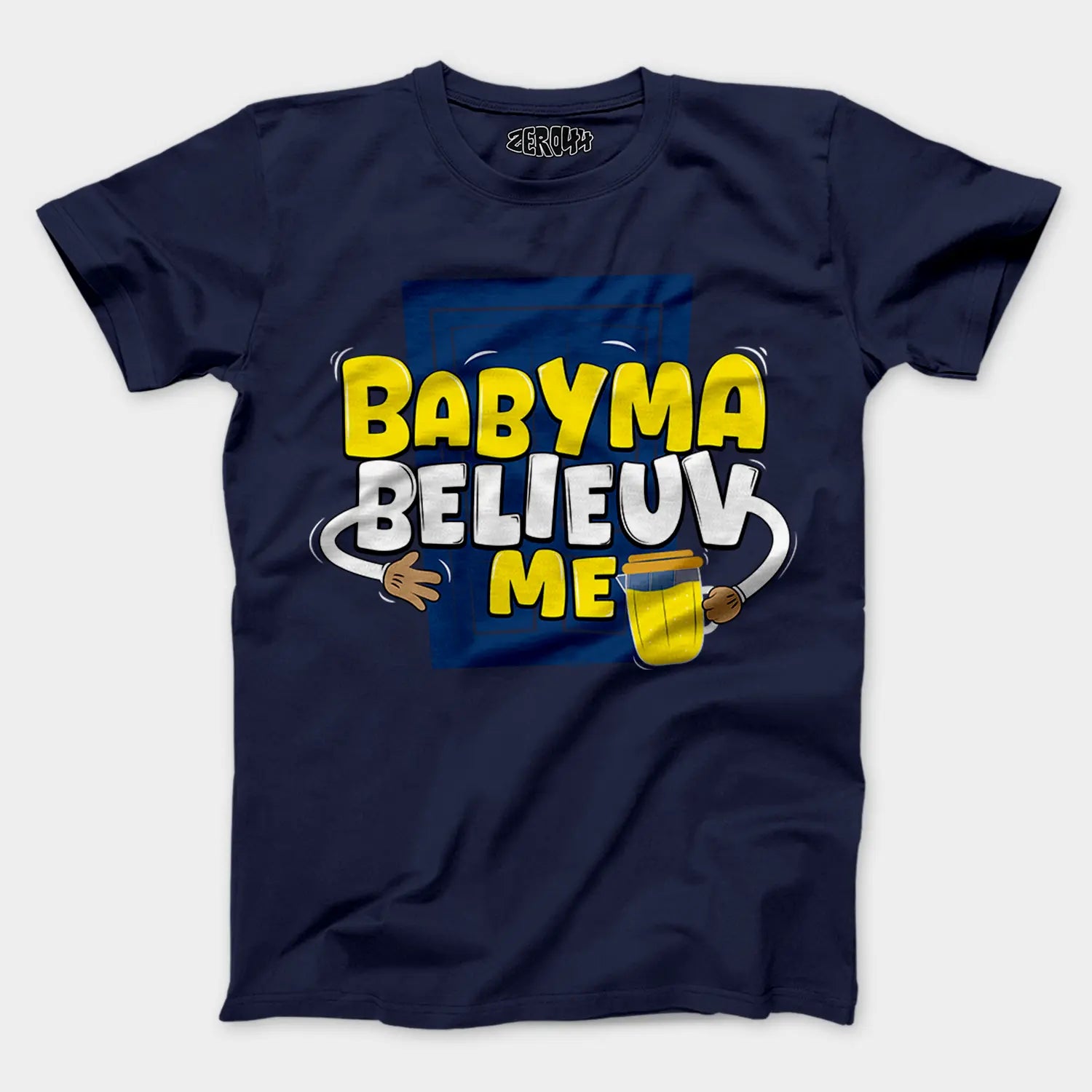 Babyma Belieuv Me Men/Unisex T-Shirt in Navy Blue Color
