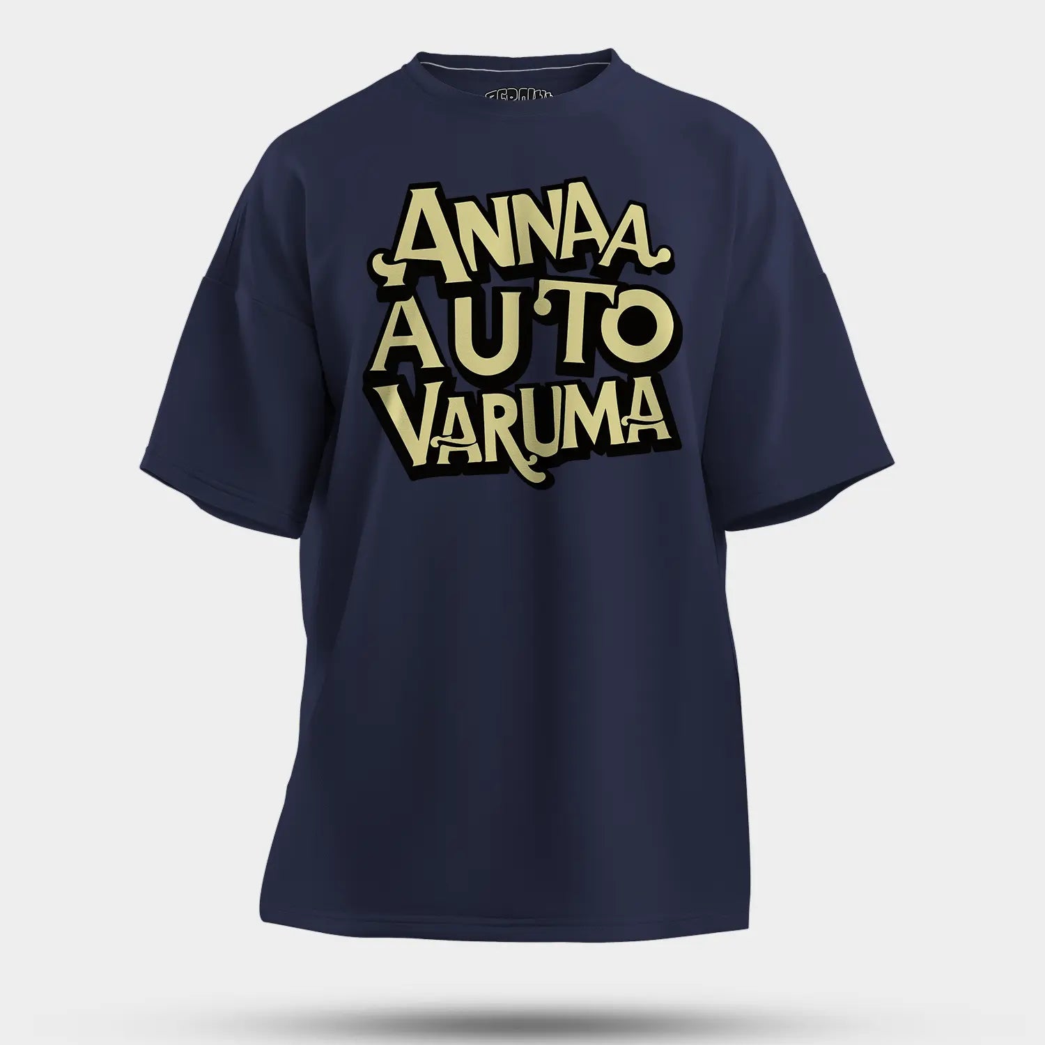 Anna Auto Varuma Men/Unisex Oversized T-Shirt in Navy Blue Color