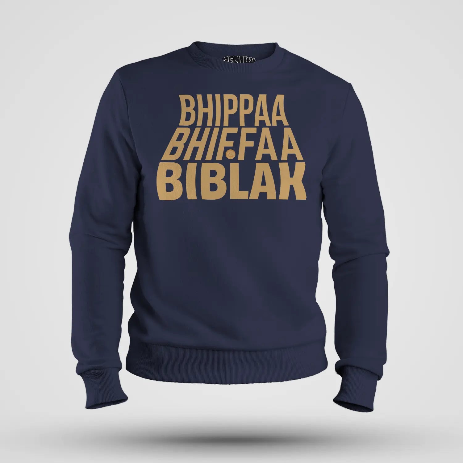 Bhippa Bhiffa Biblak Men/Unisex Sweatshirt in Navy Blue Color