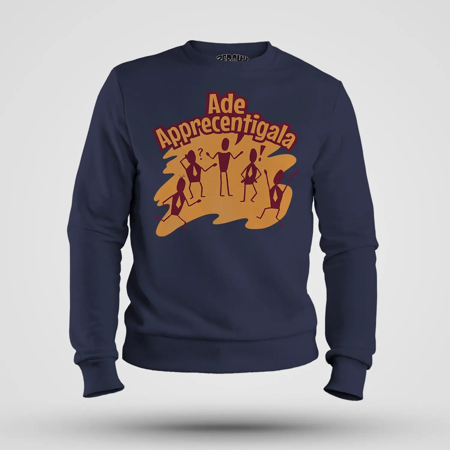 Ade Apprecentingala Men/Unisex Sweatshirt in Navy Blue Color