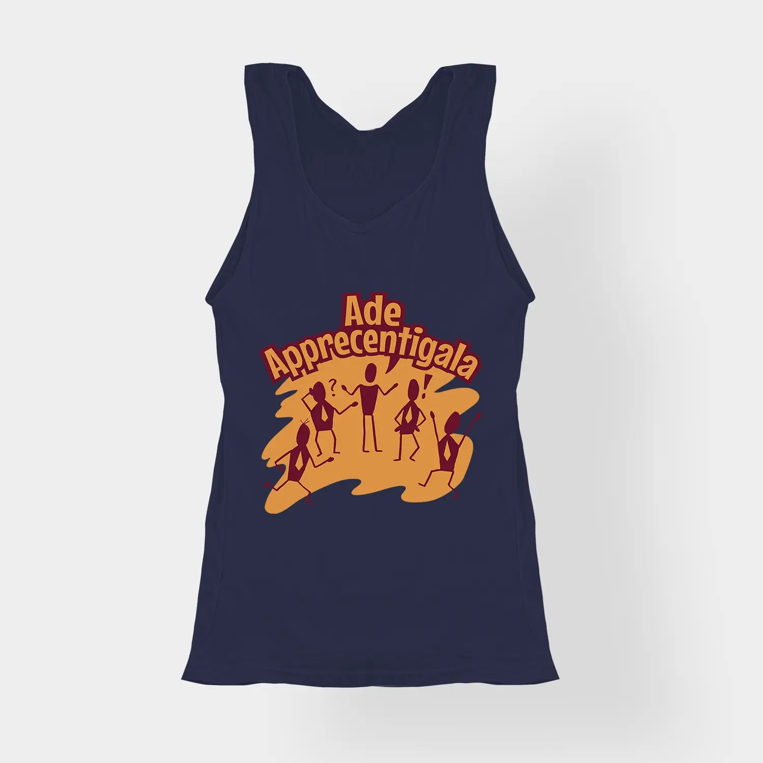Ade Apprecentingala Women's Tank Top in Navy Blue Color