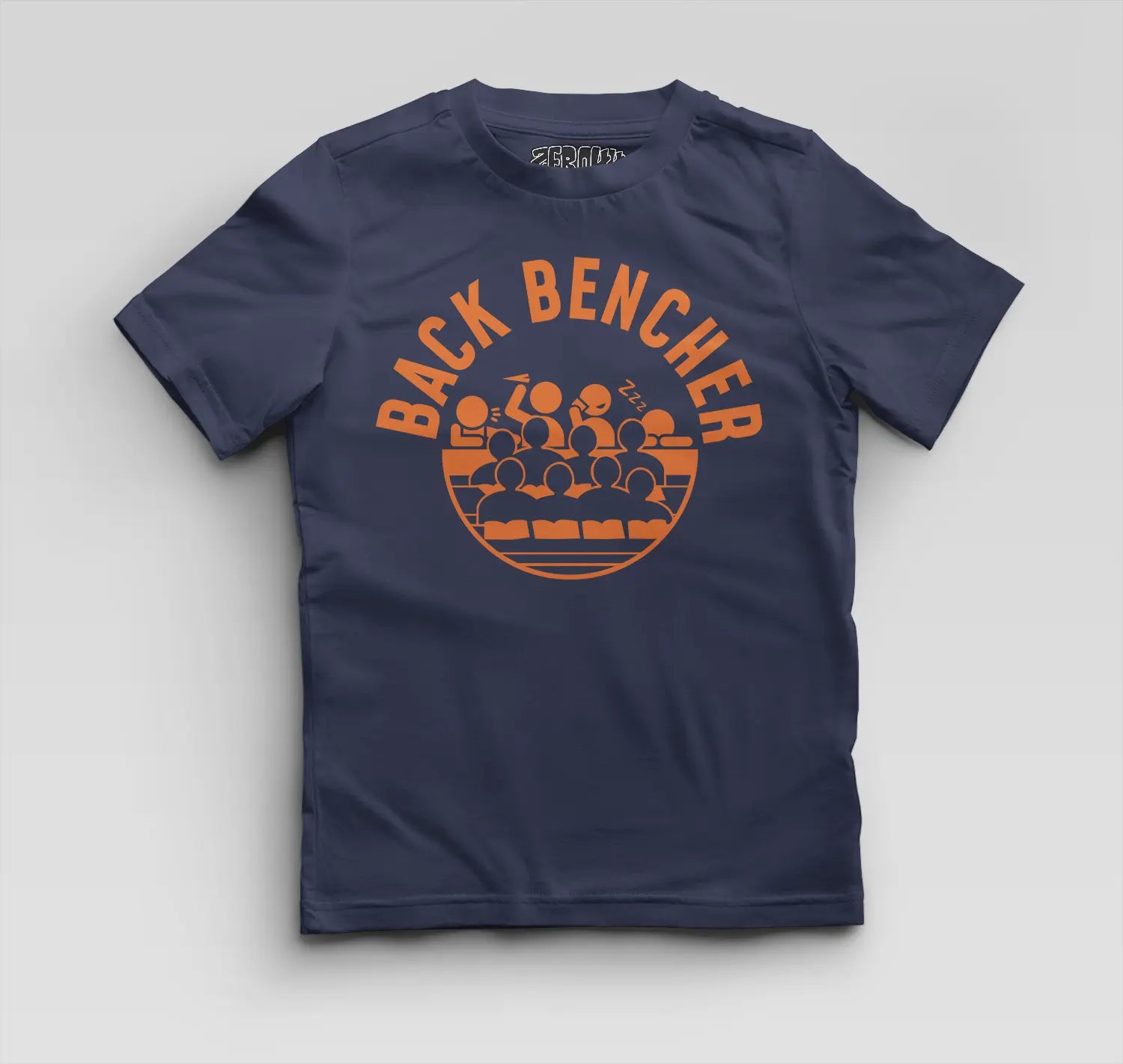 Back Bencher Boys Round Neck T-Shirt in Navy Blue Color