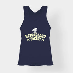 Veerabaagu Bakery Women's Tank Top in Navy Blue Color
