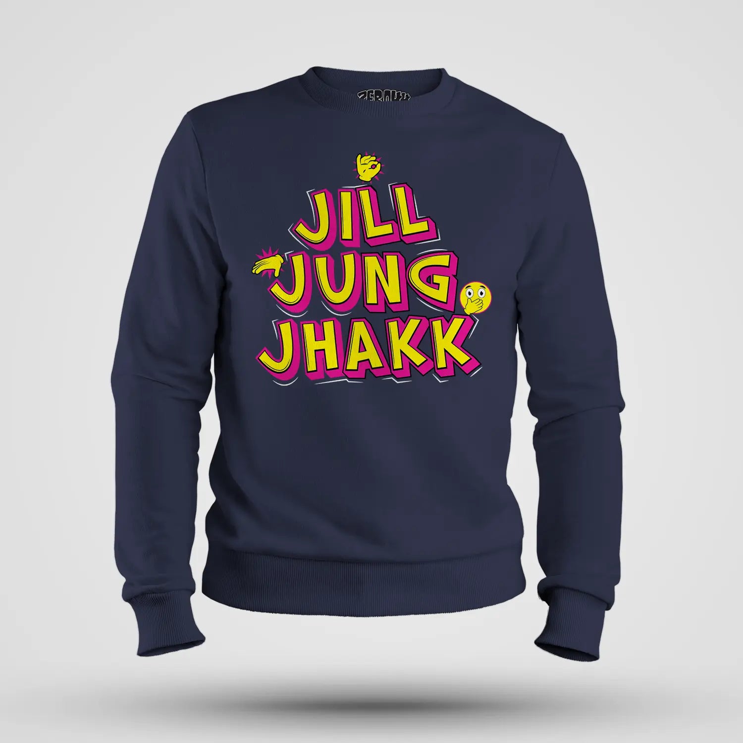Jill Jung Jhakk Men/Unisex Sweatshirt in Navy Blue Color