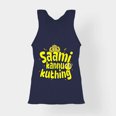 Saami Kannu Kuthing Women's Tank Top in Navy Blue Color