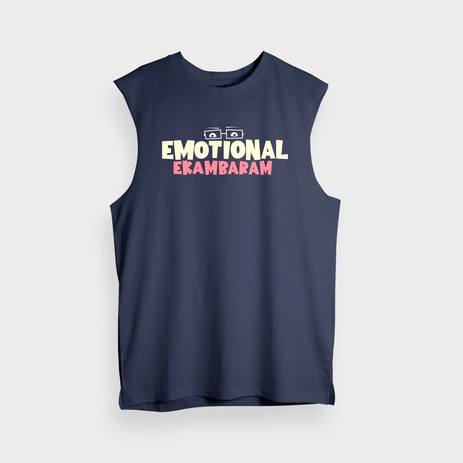 Emotional Ekambaram Men/Unisex Tank Top in Navy Blue Color