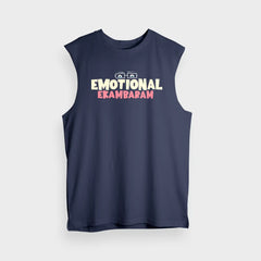 Emotional Ekambaram Men/Unisex Tank Top in Navy Blue Color