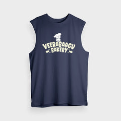 Veerabaagu Bakery Men/Unisex Tank Top in Navy Blue Color