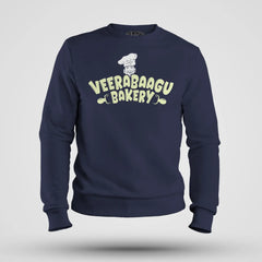 Veerabaagu Bakery Men/Unisex Sweatshirt in Navy Blue Color