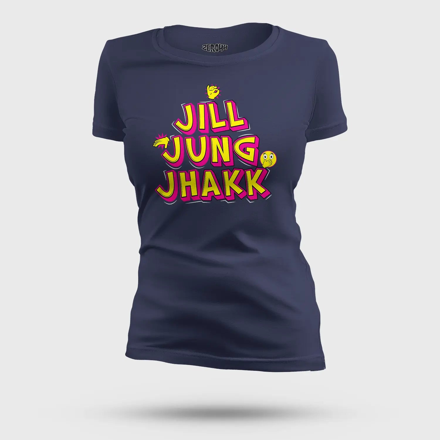 Jill Jung Jhakk Women's T-Shirt in Navy Blue Color