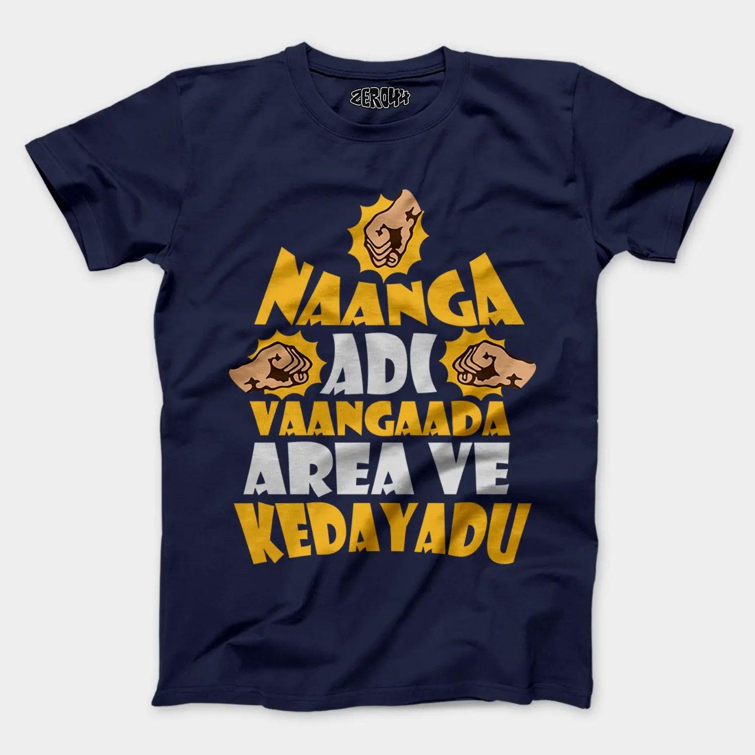 Naanga Adi Vaangada Area Ve Kedayadu Men/Unisex T-Shirt in Navy Blue Color