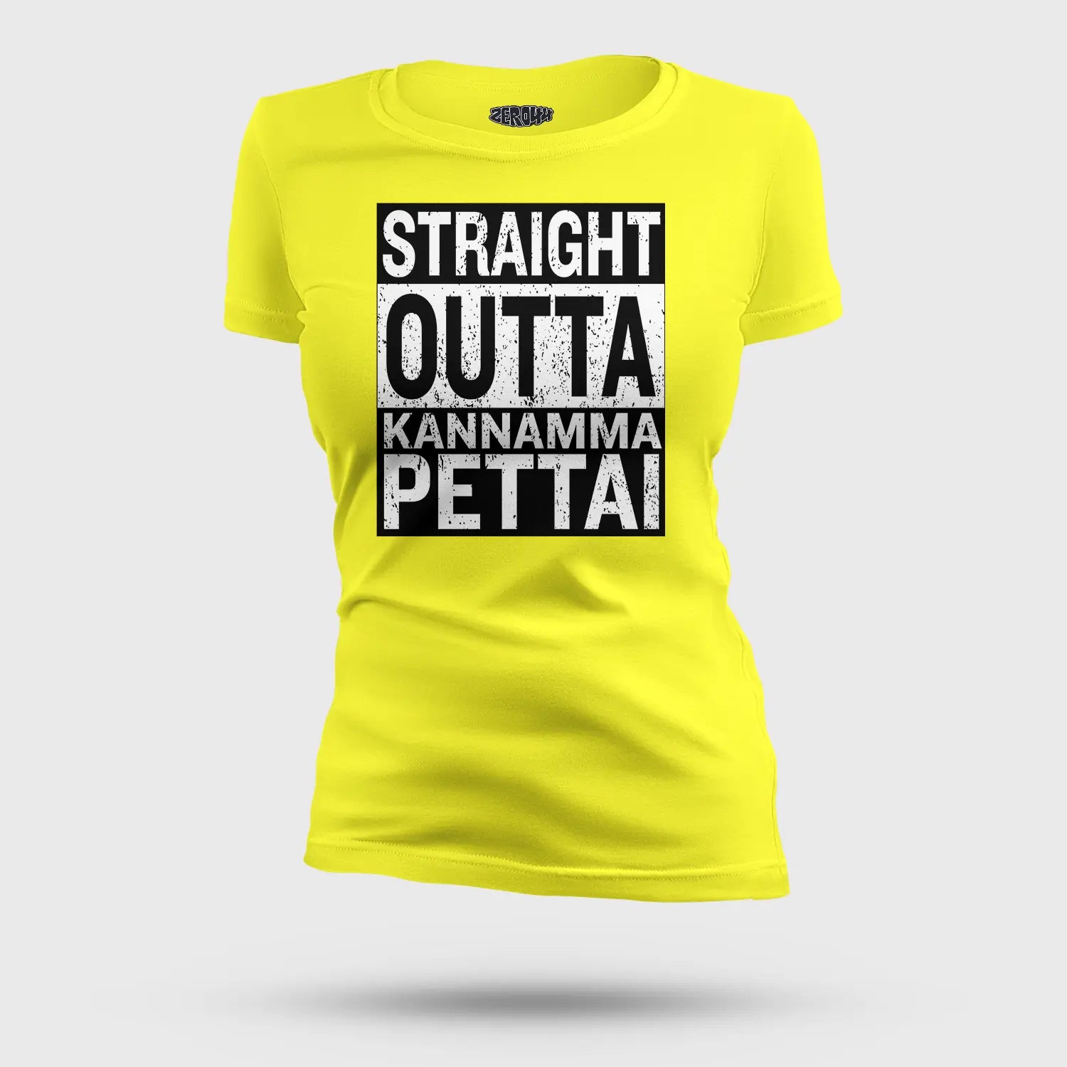 Straight Outta Kannamma Pettai Women's T-Shirt in New Yellow Color