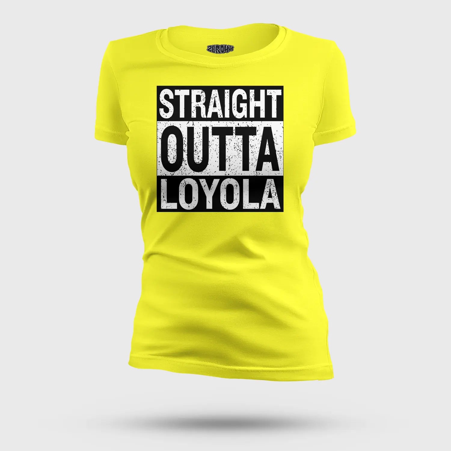 Straight Outta Loyola Women's T-Shirt in New Yellow Color
