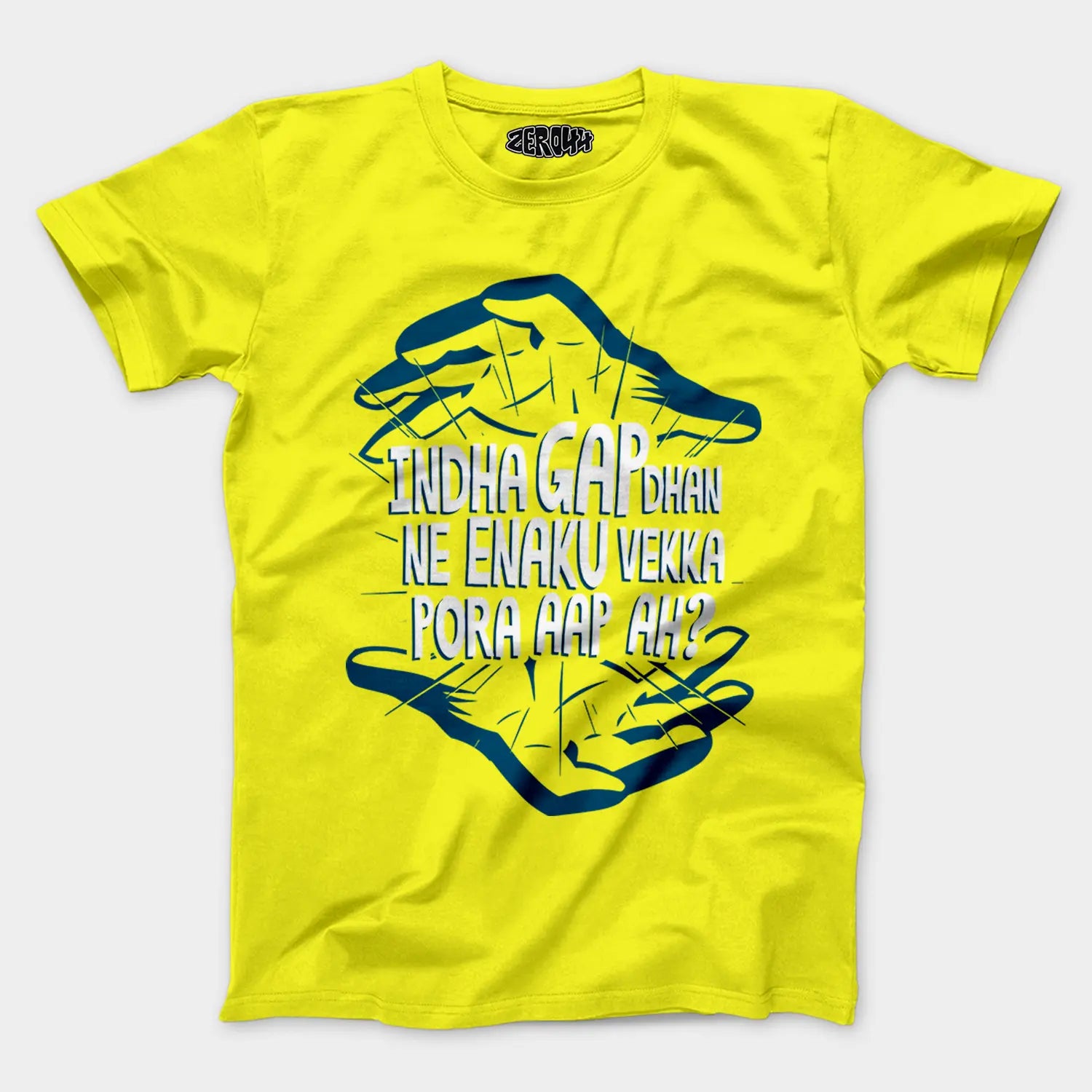 Indha Gap Dhan Ne Enaku Vekka Pora Aap Ah? Men/Unisex T-Shirt in New Yellow Color