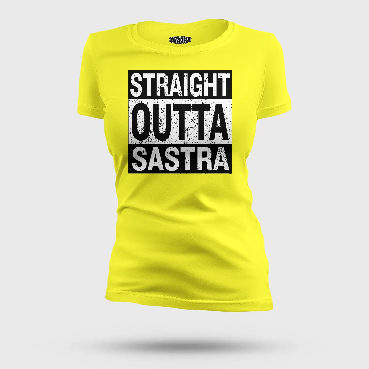 Straight Outta Sastra Women's T-Shirt in New Yellow Color